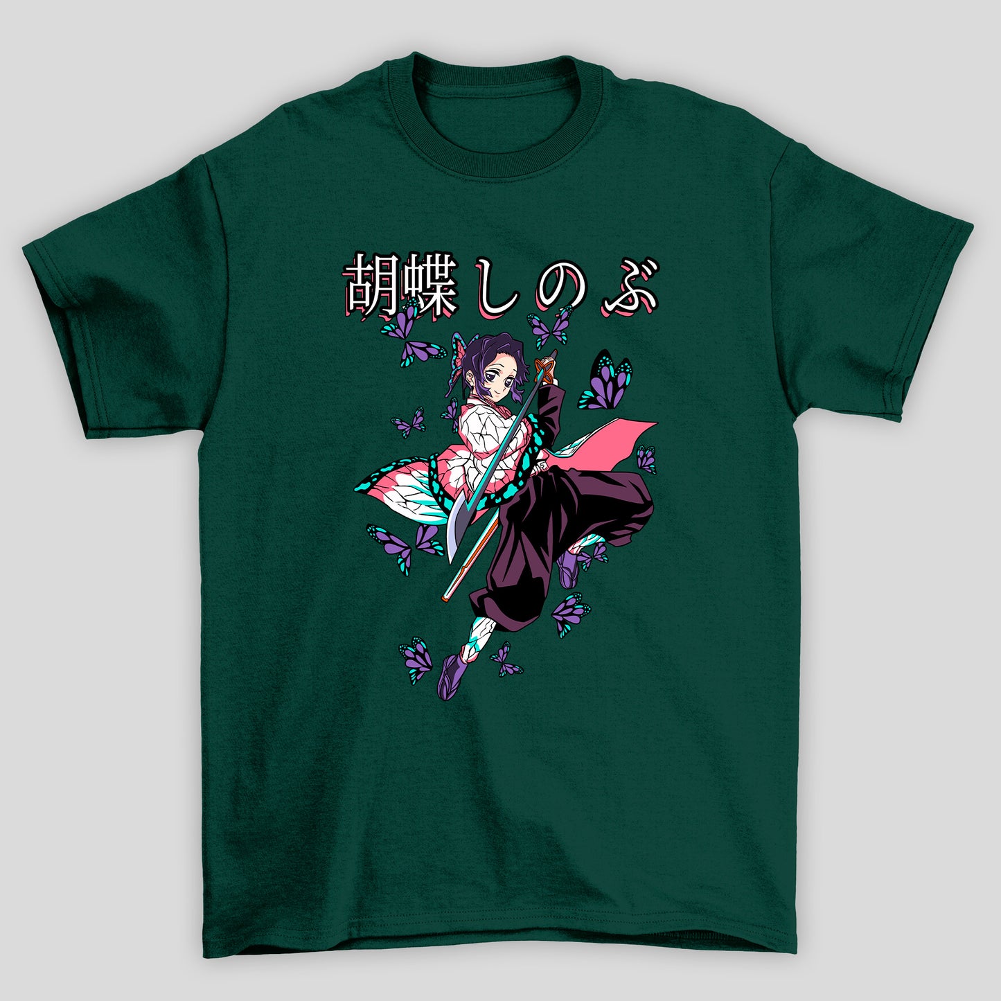 Camiseta Básica Unissex Demon Slayer Shinobu Espada