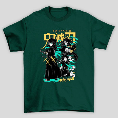 Camiseta Básica Unissex Demon Slayer Tokito Kanji
