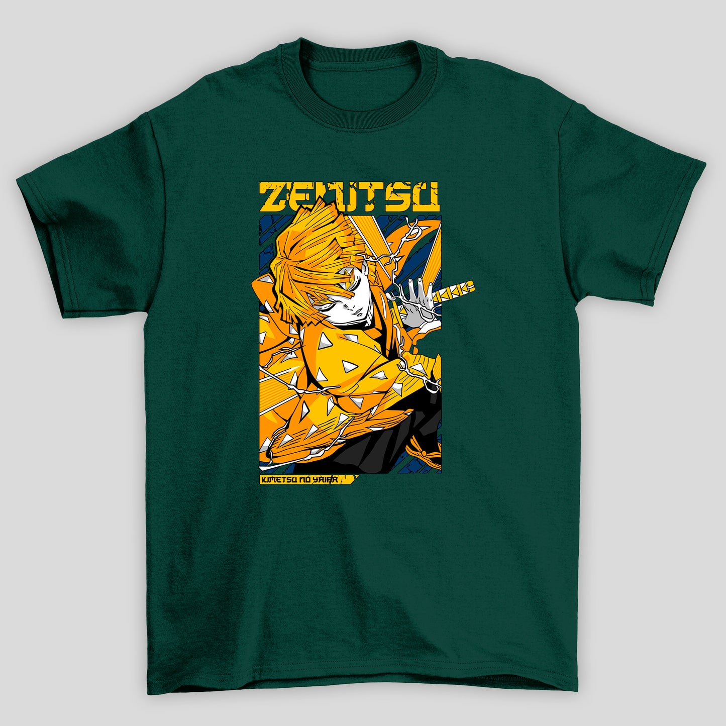 Camiseta Básica Unissex Demon Slayer Zenitsu Espada