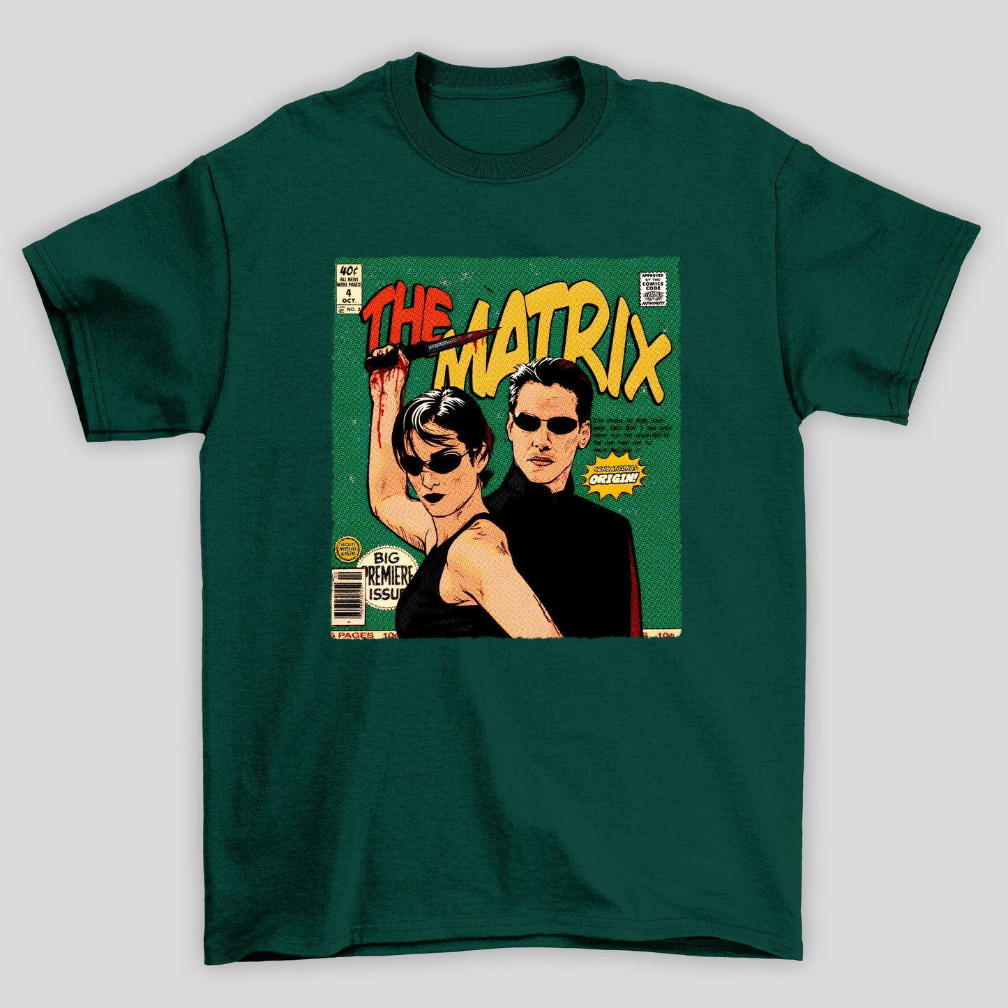 Camiseta Básica Unissex Capa Hq Neo Trinity Matrix