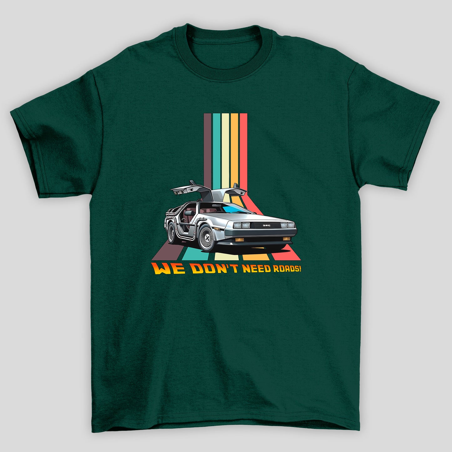 Camiseta Básica Unissex We Dont Need Roads Back To Future