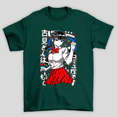 Camiseta Básica Unissex Komi Kanji Coração Komi Cants Communicate