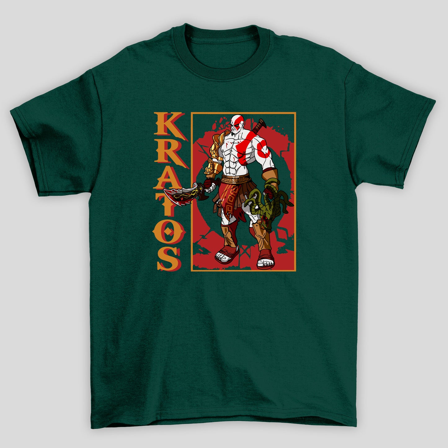 Camisetas Básicas Unissex Kratos Classic Meduza God Of War
