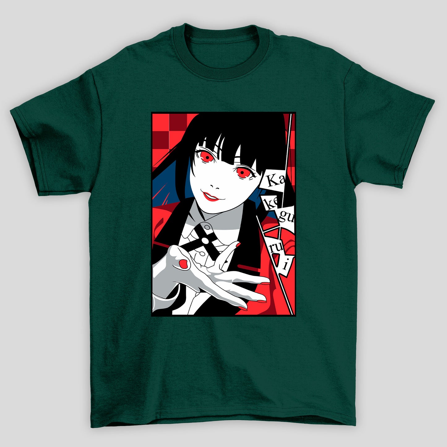 Camiseta Básica Unissex Yumeko Jabami Rosto Kakegurui