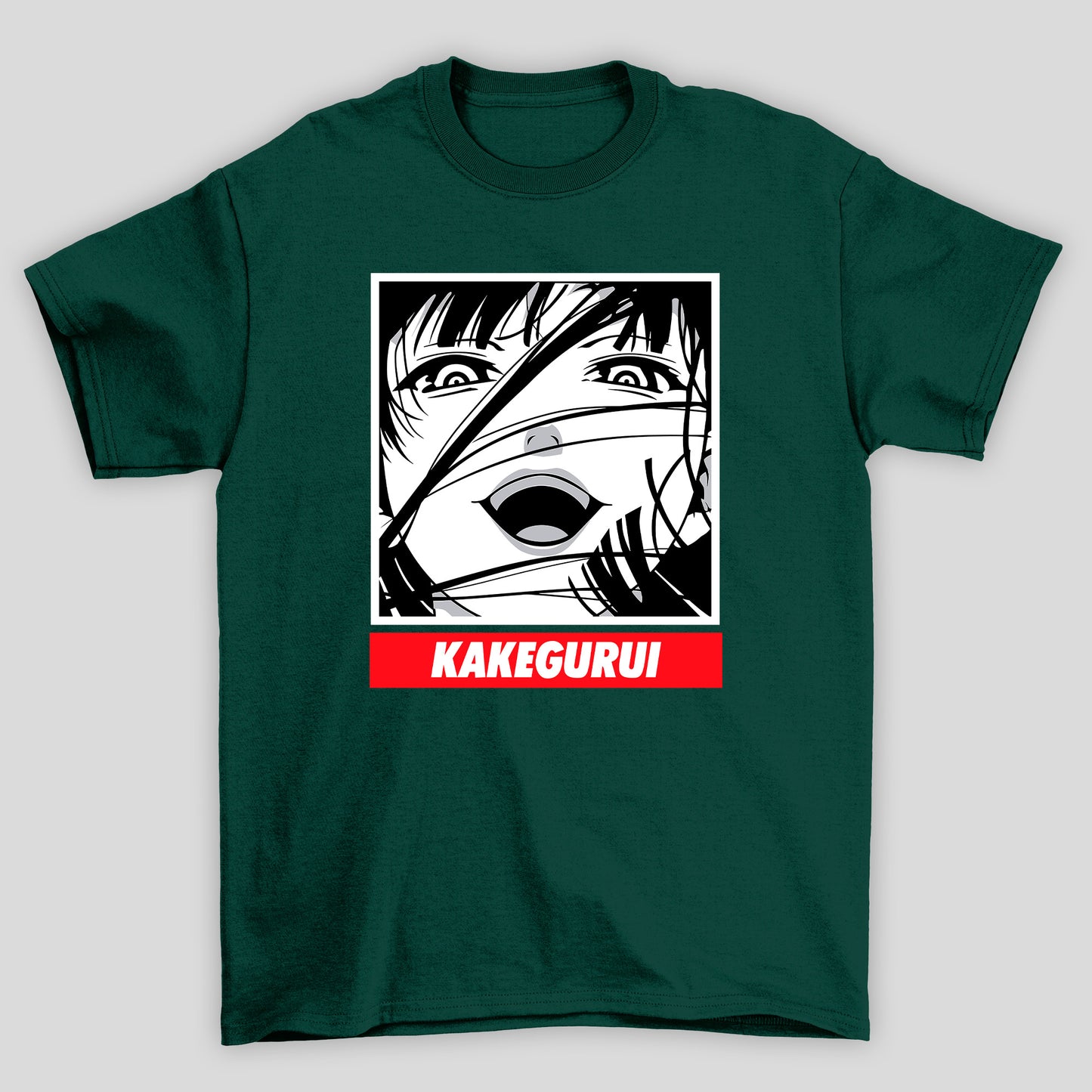 Camiseta Básica Unissex Yumeko Jabami Rosto Sorriso Kakegurui