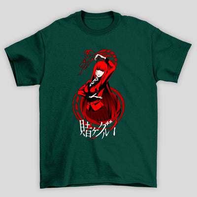 Camiseta Básica Unissex Yumeko Jabami Cobra Kanji Kakegurui