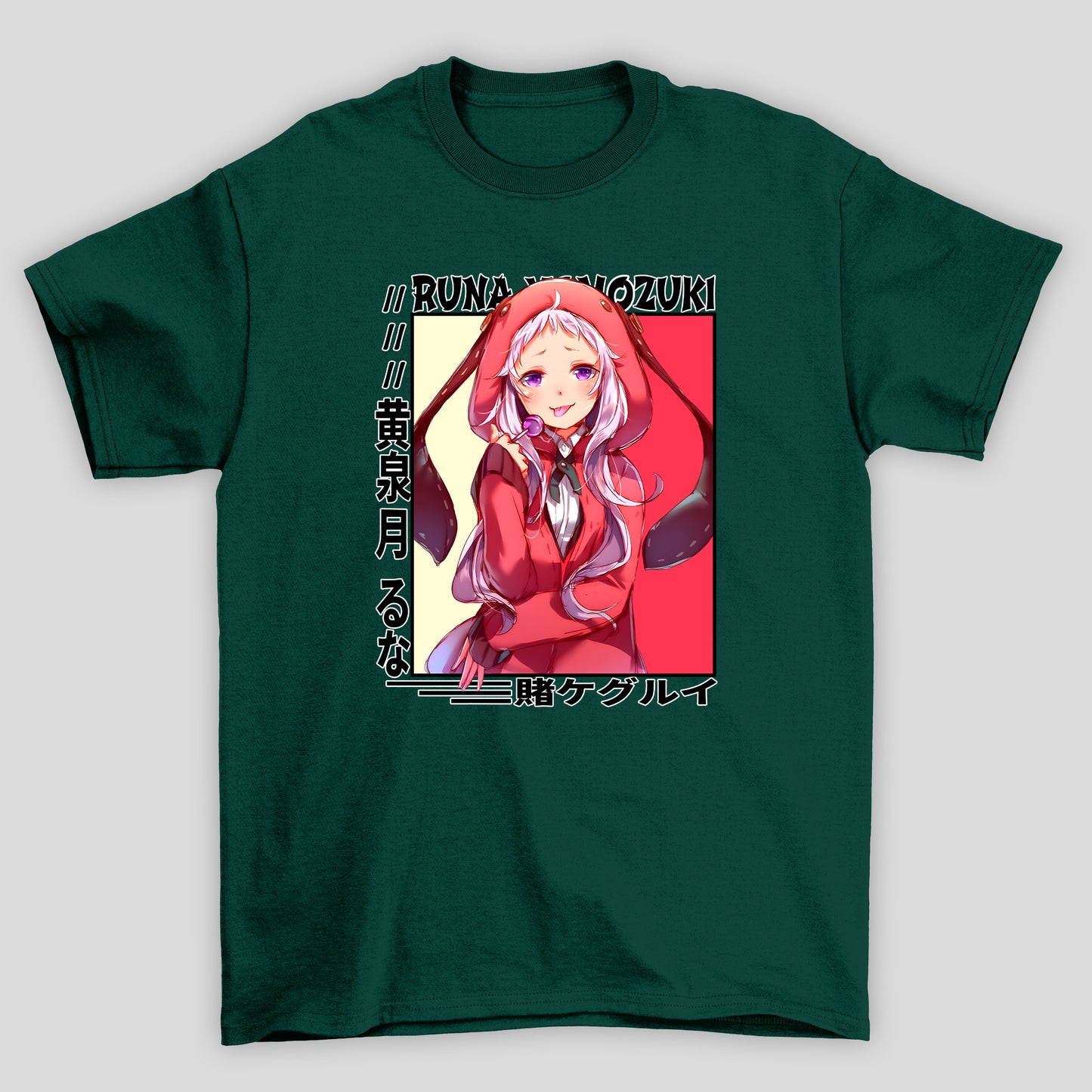 Camiseta Básica Unissex Runa Yomozuki Kanji Kakegurui 2
