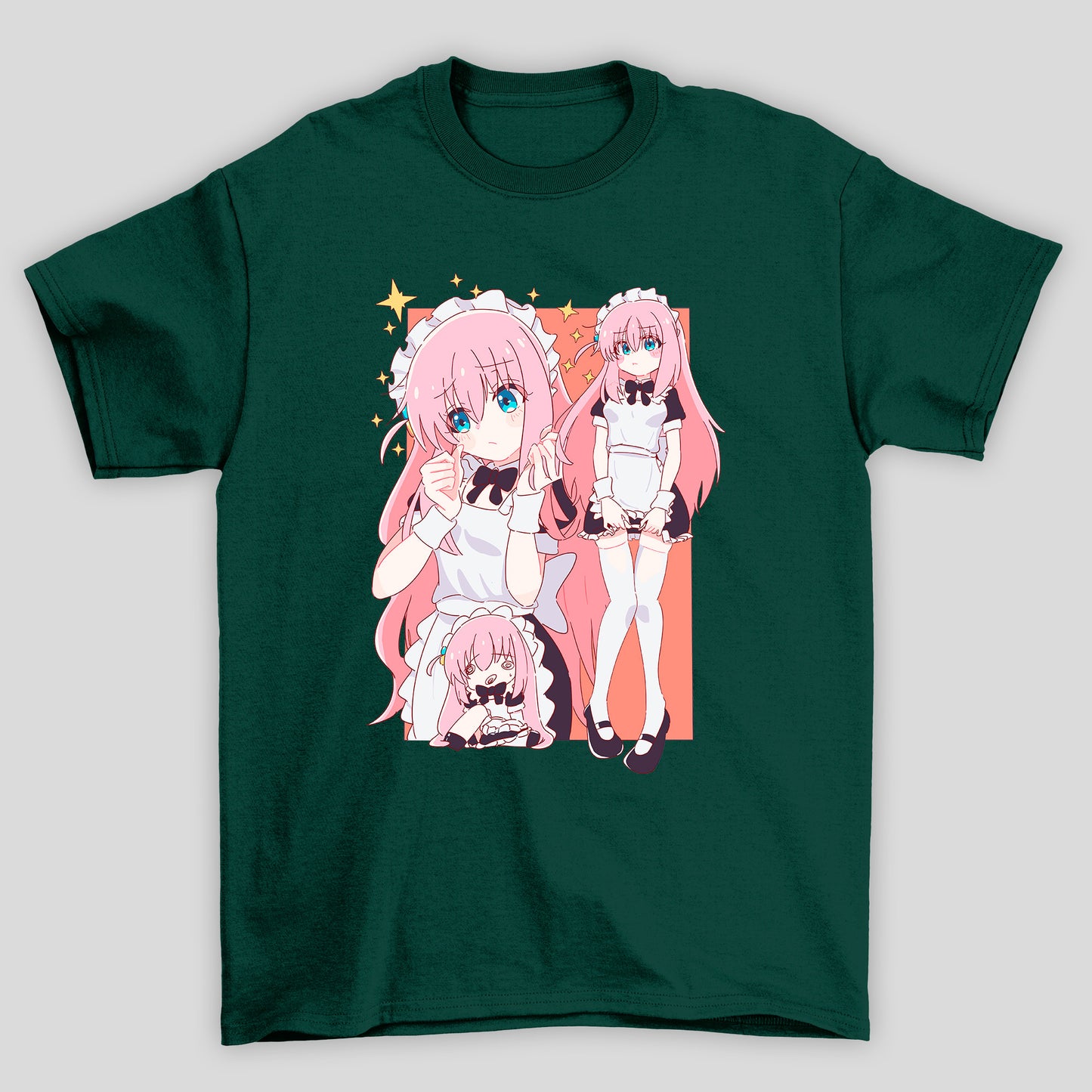 Camiseta Básica Unissex Gotou Hitori Maid Bocchi The Rock