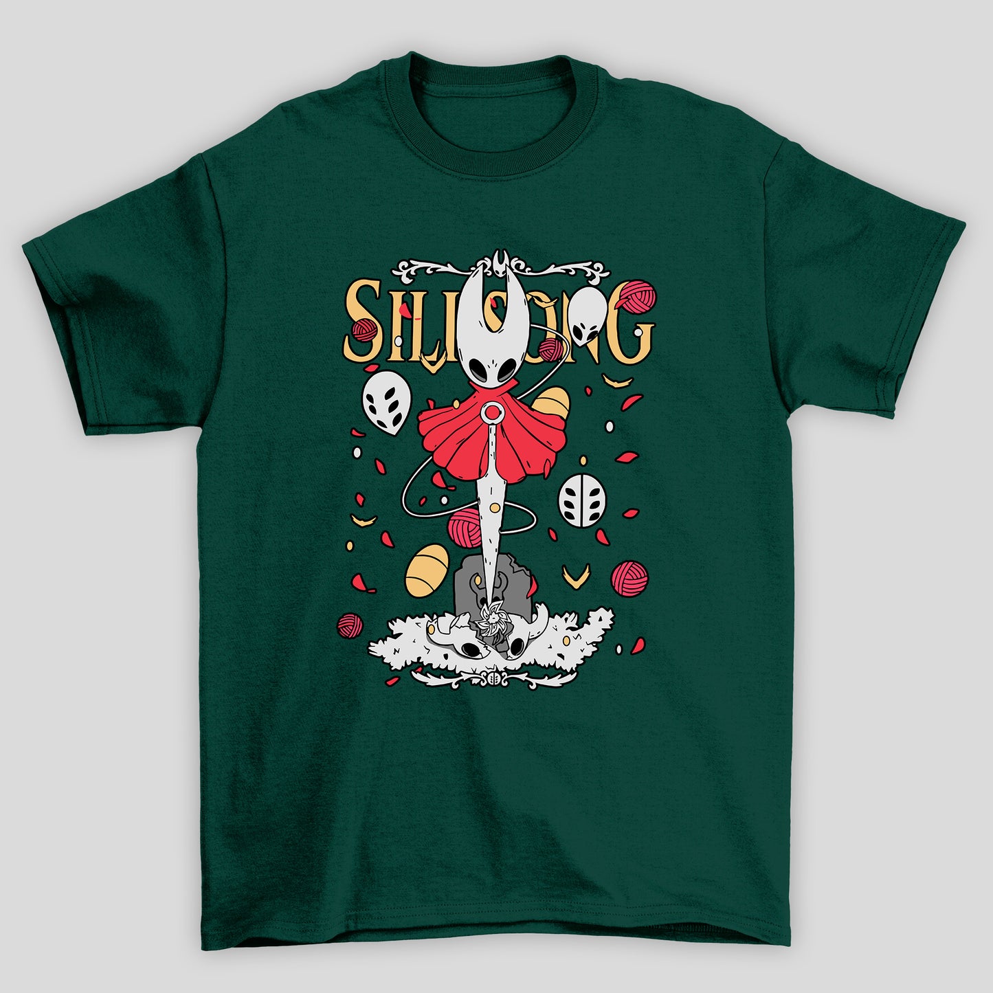 Camiseta Básica Unissex Hollow Knight Silksong Hornet Tumulo
