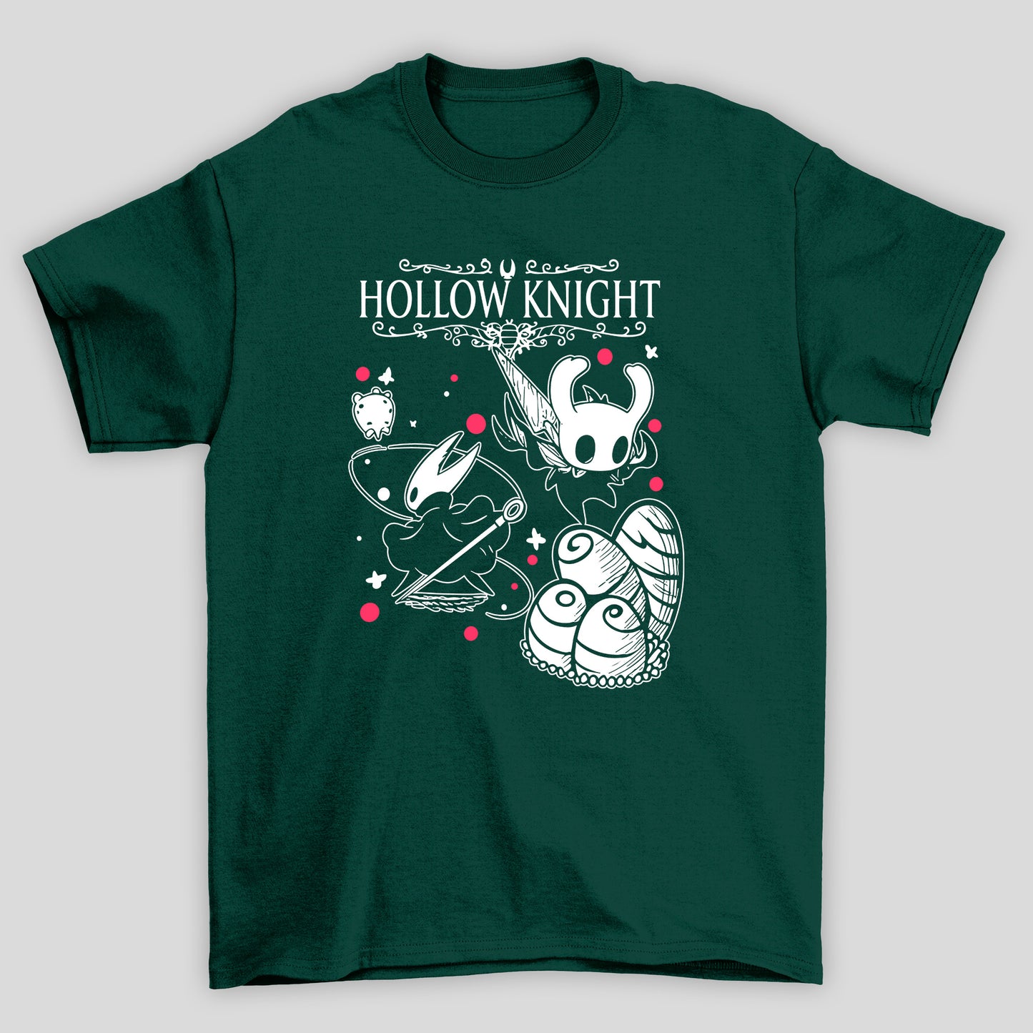 Camiseta Básica Unissex Hollow Knight Hornet Ovos