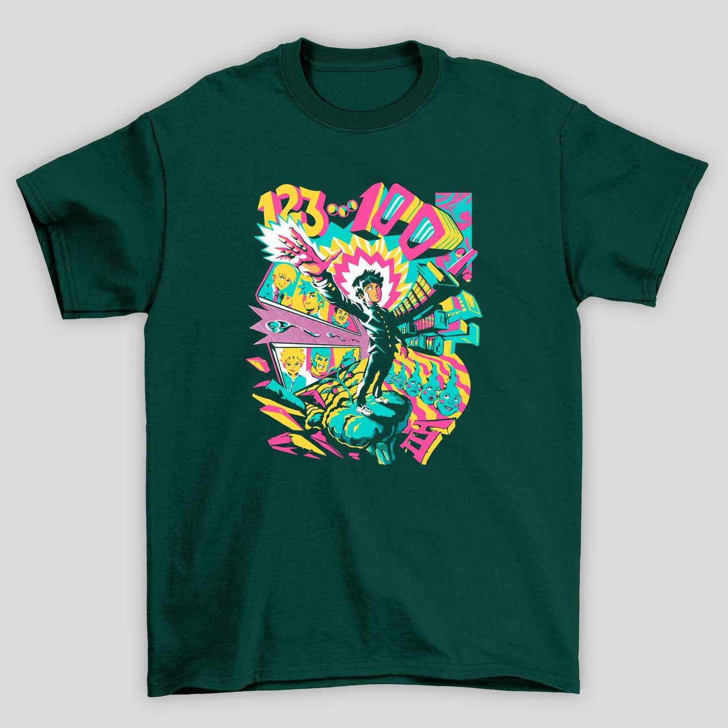 Camiseta Básica Unissex Shigeo Kageyama Psicodelico Mob Psycho 100