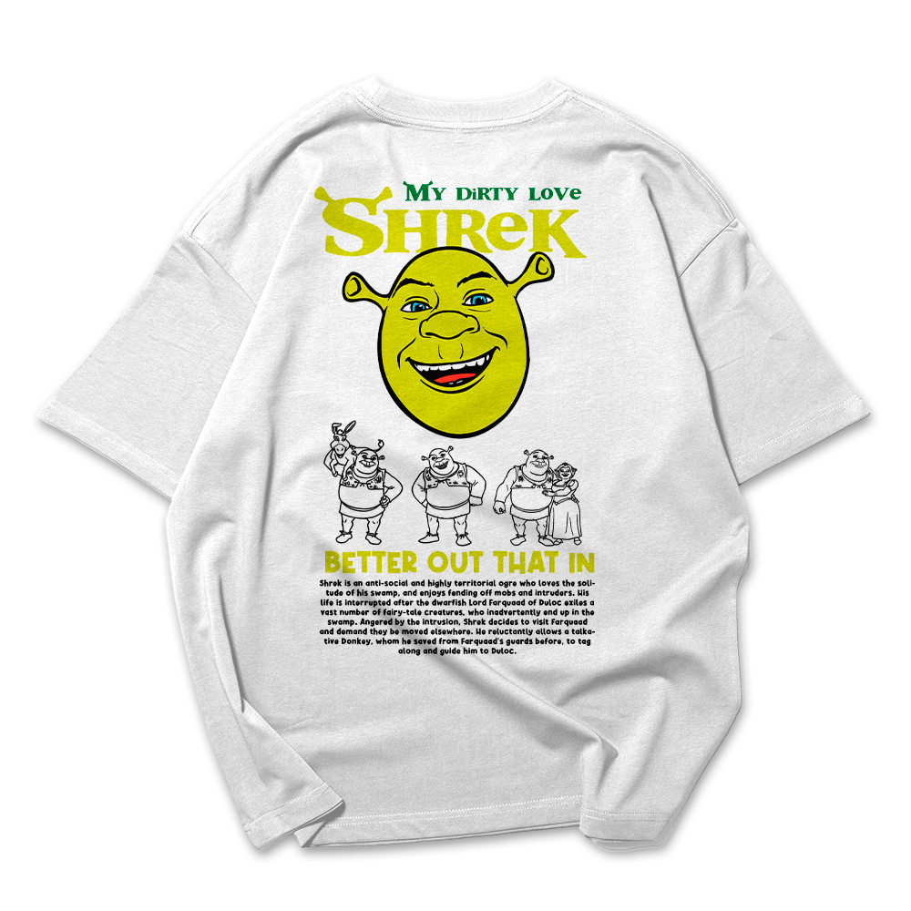 Camiseta Oversized Shrek My Dirty Love