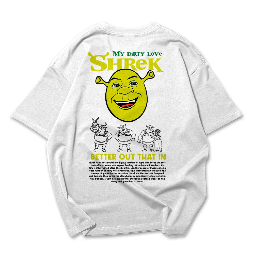 Camiseta Oversized Shrek My Dirty Love