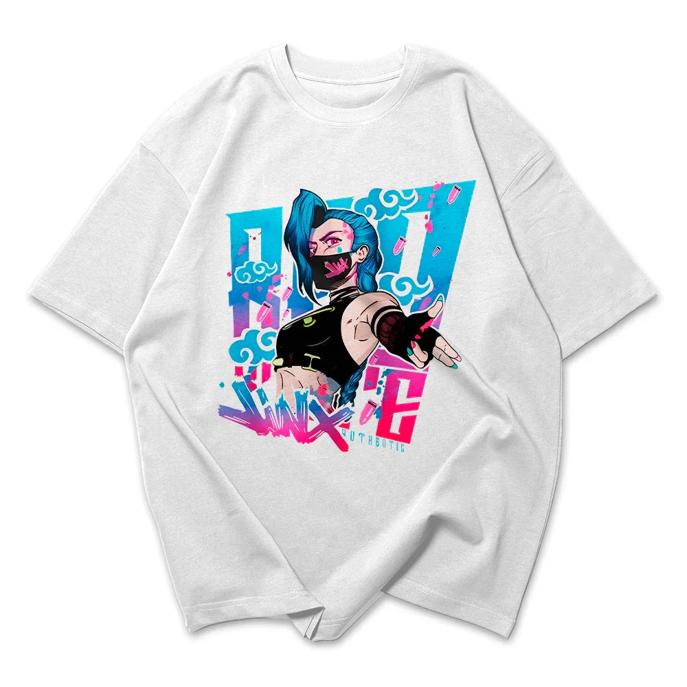 Camiseta Oversized Arcane Jinx Mascara