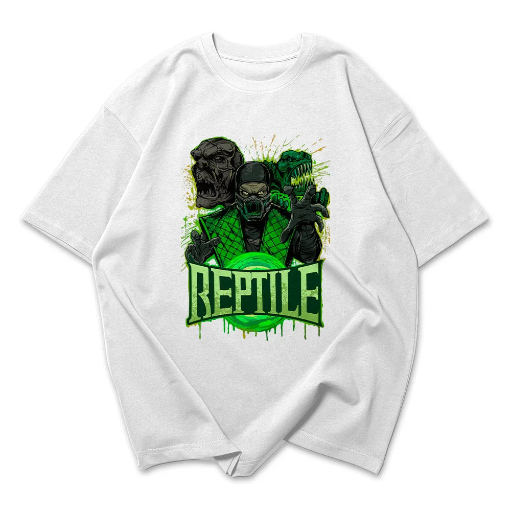 Camiseta Oversized Mortal Kombat Reptile Orb