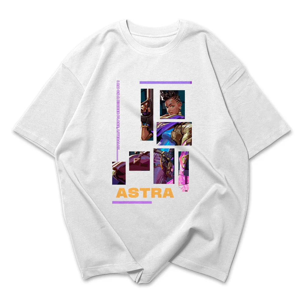 Camiseta Oversized Valorant Astra Quadrados