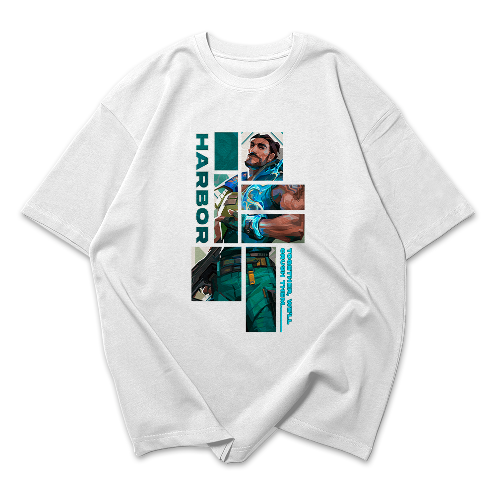 Camiseta Oversized Valorant Harbor Quadrados