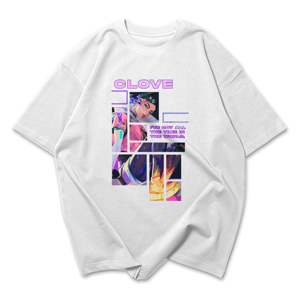 Camiseta Oversized Valorant Clove Quadrados