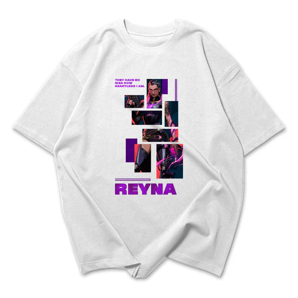 Camiseta Oversized Valorant Reyna Quadrados