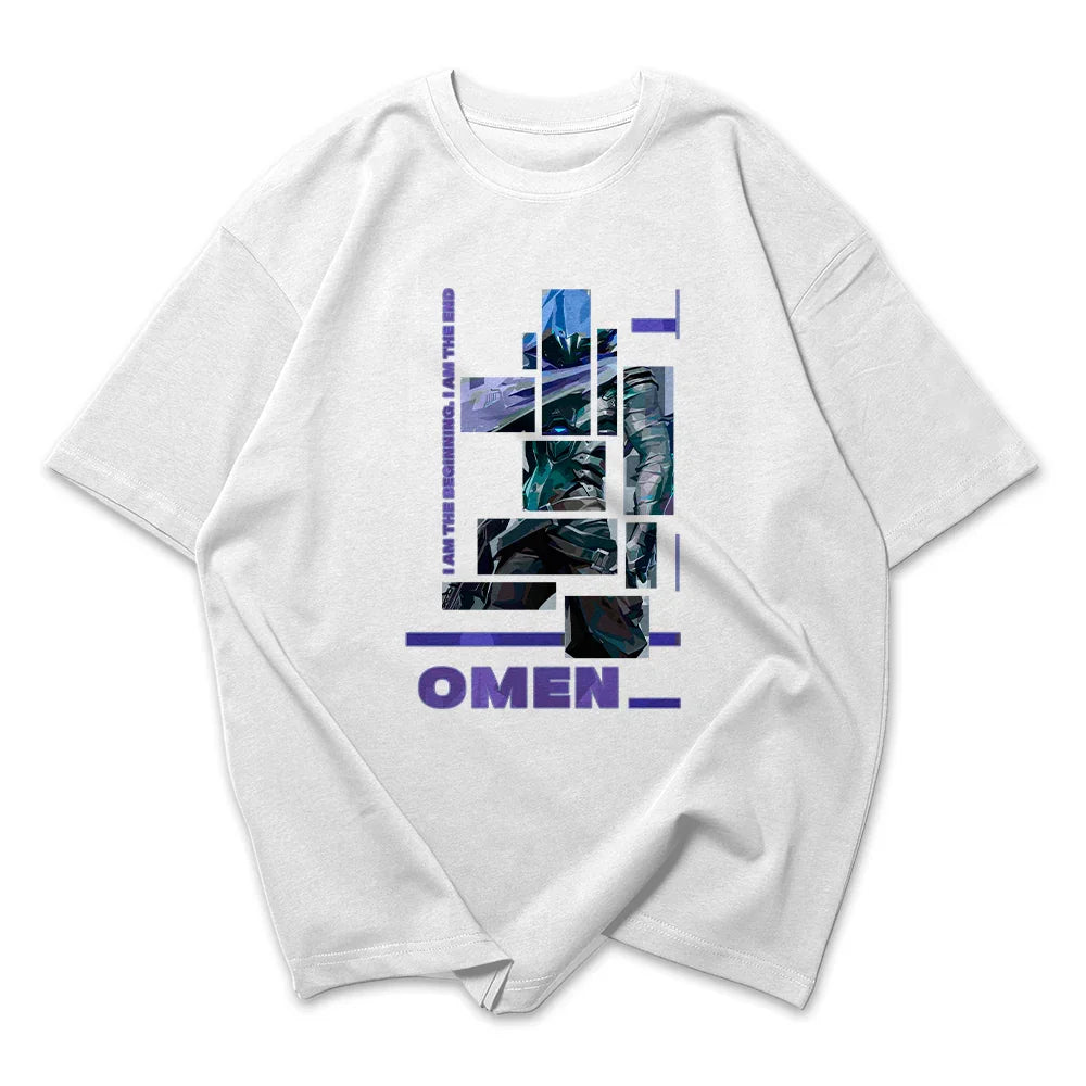 Camiseta Oversized Valorant Omen Quadrados