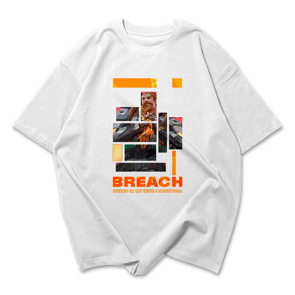 Camiseta Oversized Valorant Breach Quadrados