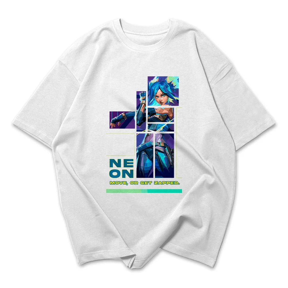 Camiseta Oversized Neon Quadrados Valorant