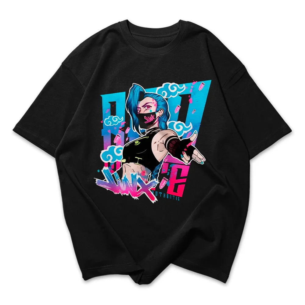 Camiseta Oversized Arcane Jinx Mascara