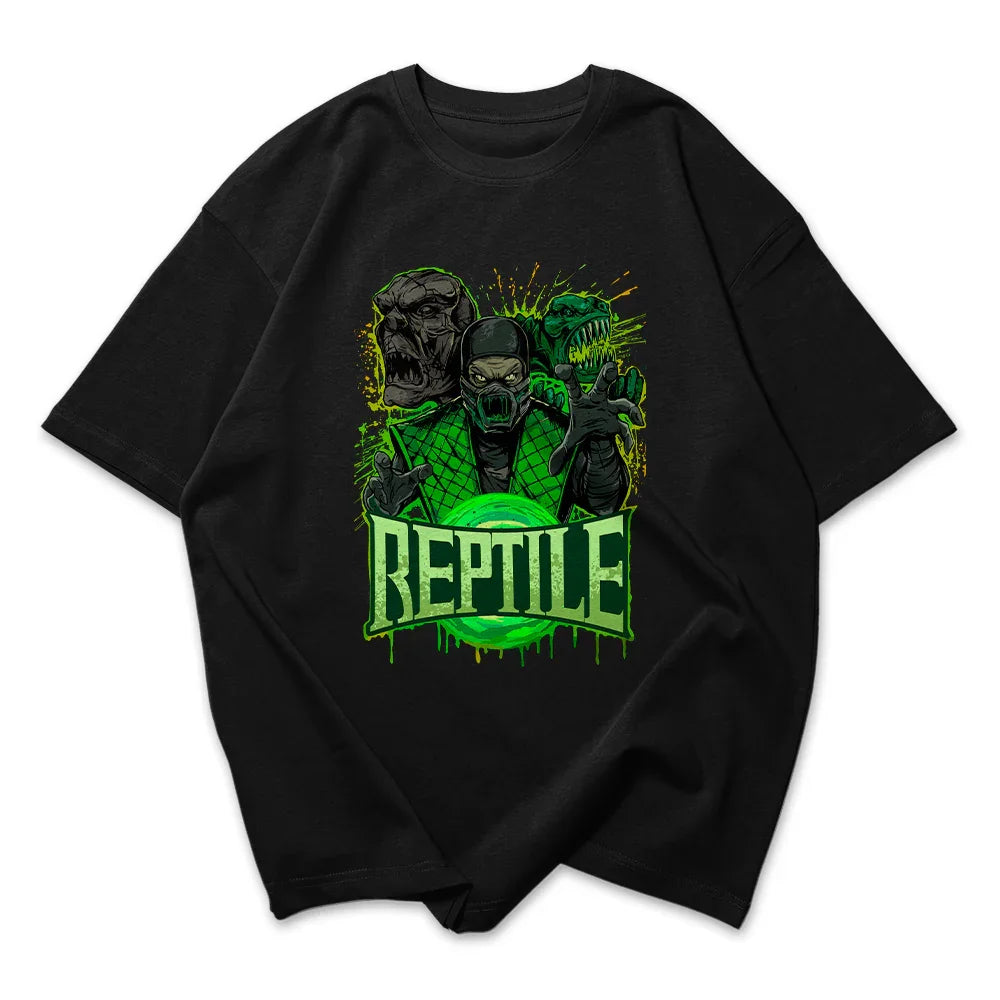 Camiseta Oversized Mortal Kombat Reptile Orb