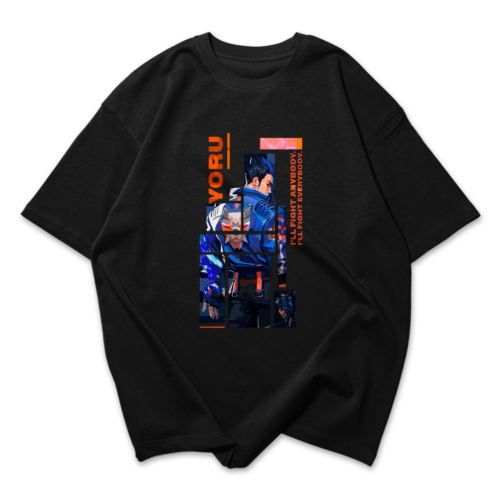 Camiseta Oversized Valorant Yoru Quadrados