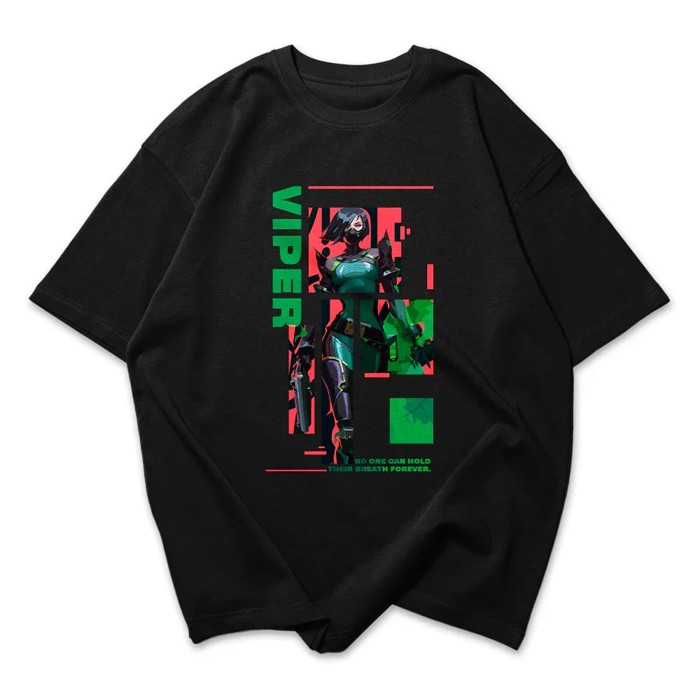 Camiseta Oversized Valorant Viper Quadrados