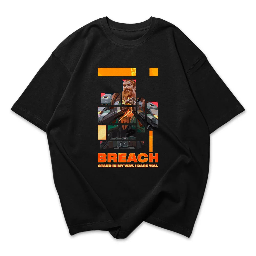 Camiseta Oversized Valorant Breach Quadrados