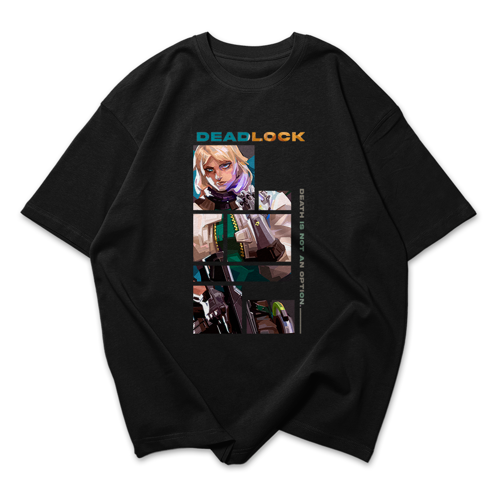 Camiseta Oversized Valorant Dead Lock Quadrados
