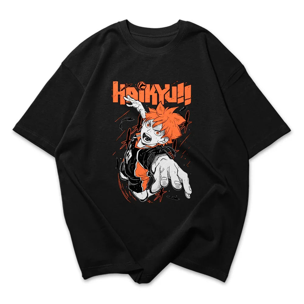 Camiseta Oversized Haikyu Fly Hight Graphic