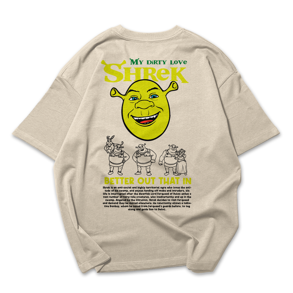 Camiseta Oversized Shrek My Dirty Love