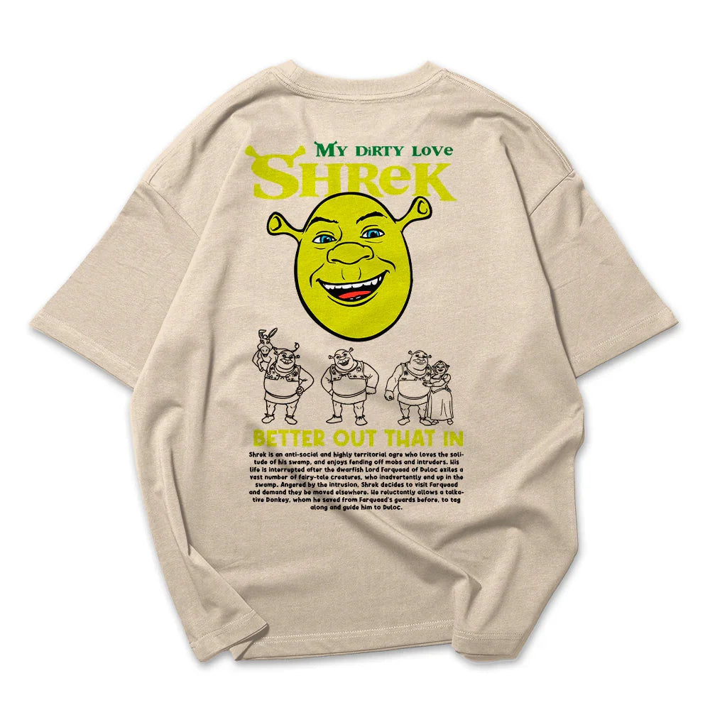 Camiseta Oversized Shrek My Dirty Love