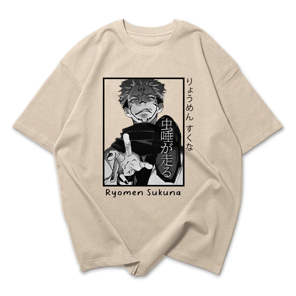 Camiseta Oversized Ryomen Sukuna Jujutsu Kaisen