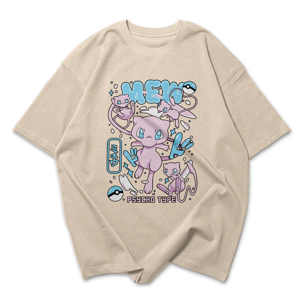 Camiseta Oversized Pokemon Mew Collab