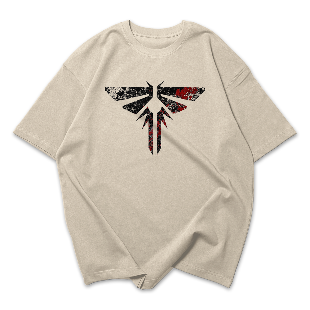 Camiseta Oversized The Last Of Us Simbolo Vagalume Sangue