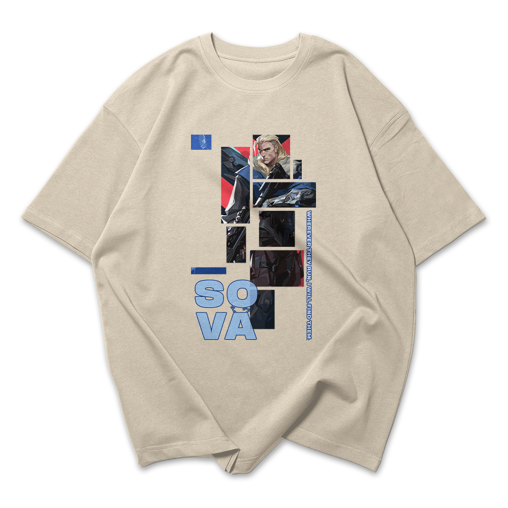 Camiseta Oversized Valorant Sova Quadrados