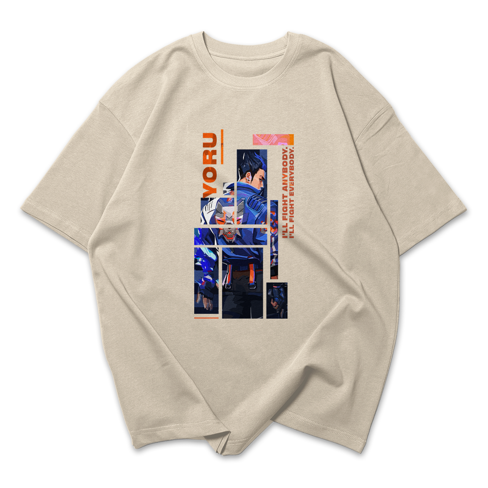 Camiseta Oversized Valorant Yoru Quadrados