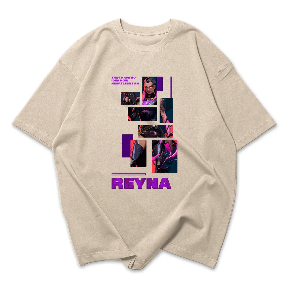 Camiseta Oversized Valorant Reyna Quadrados