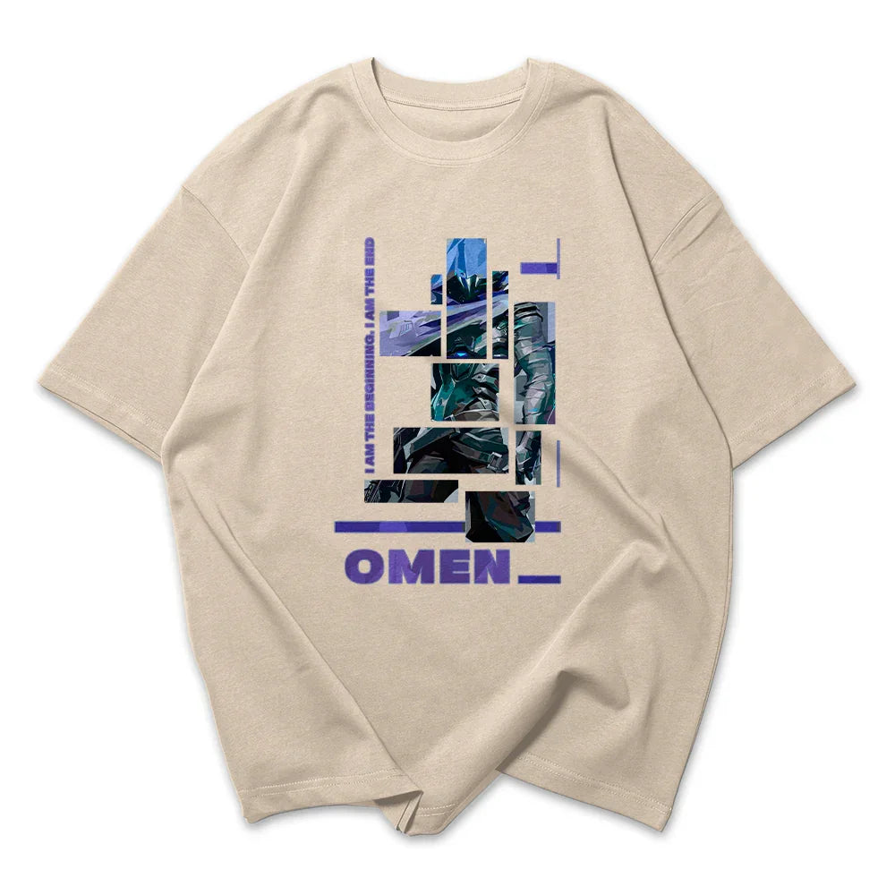 Camiseta Oversized Valorant Omen Quadrados