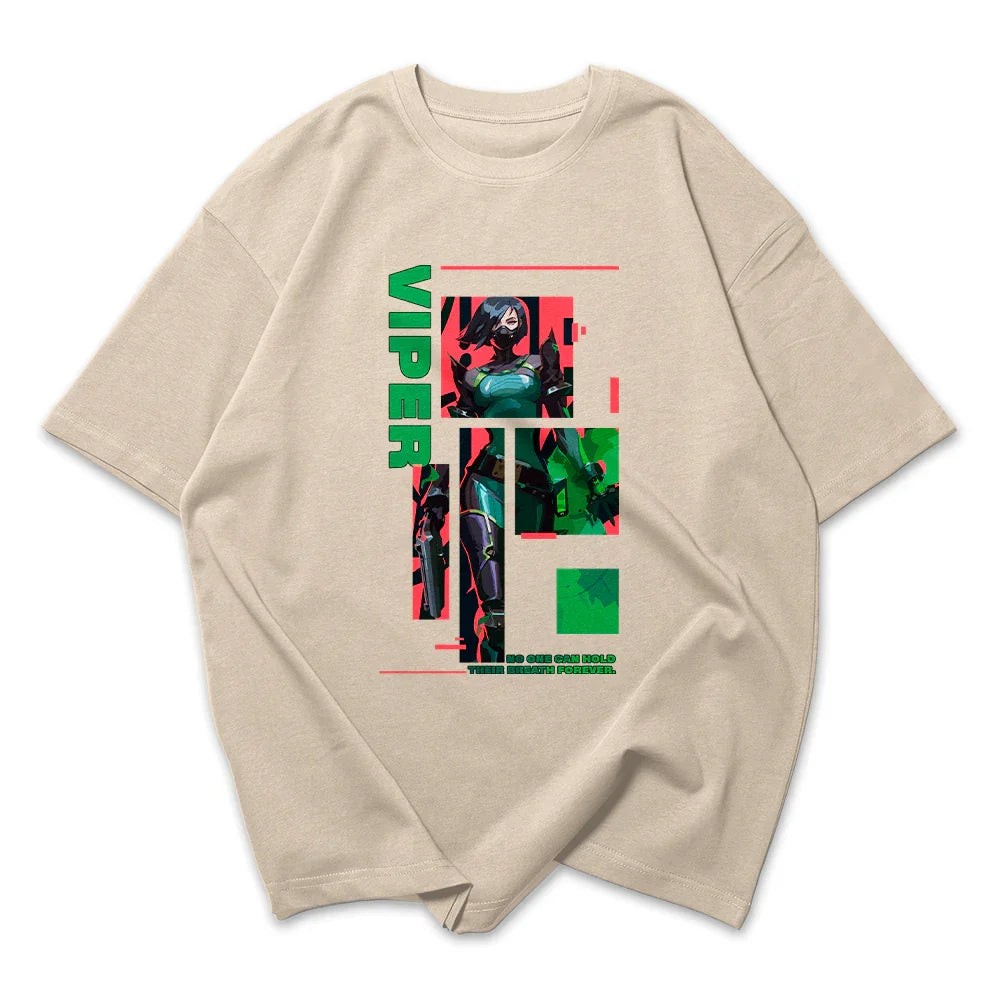 Camiseta Oversized Valorant Viper Quadrados