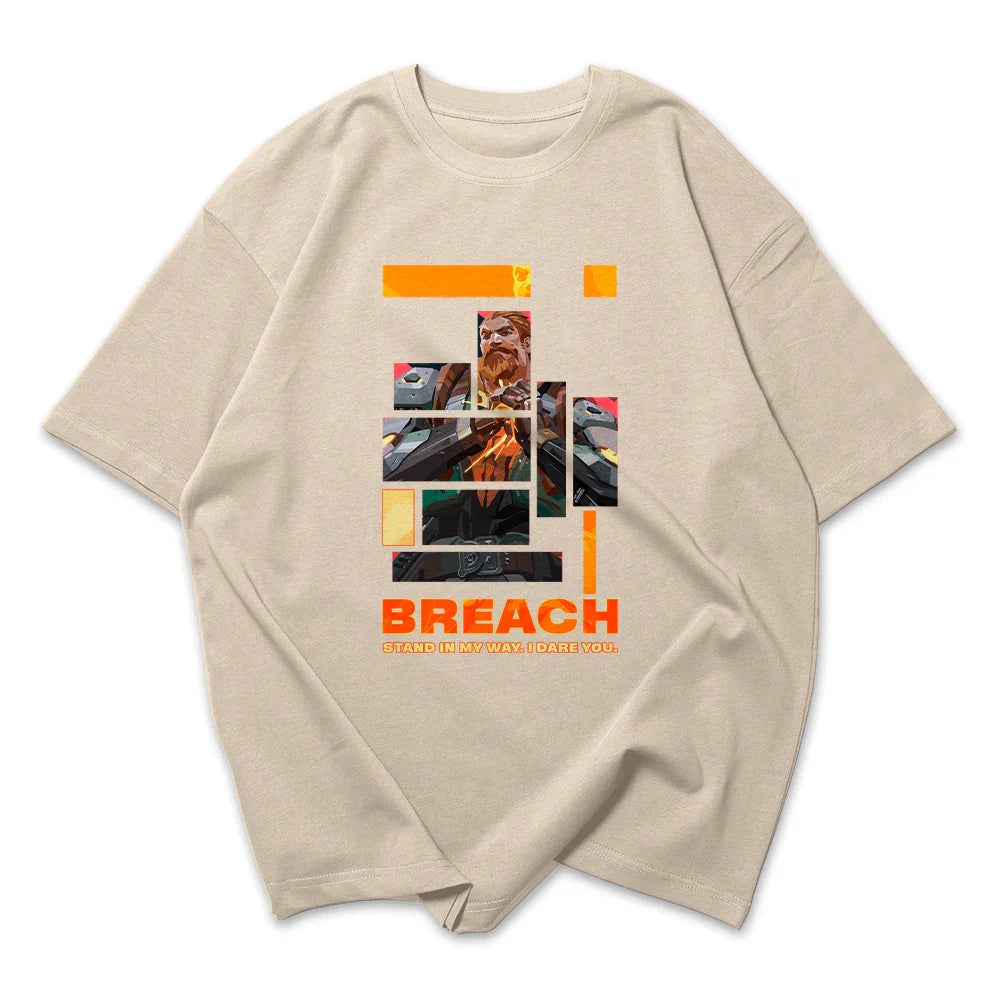 Camiseta Oversized Valorant Breach Quadrados