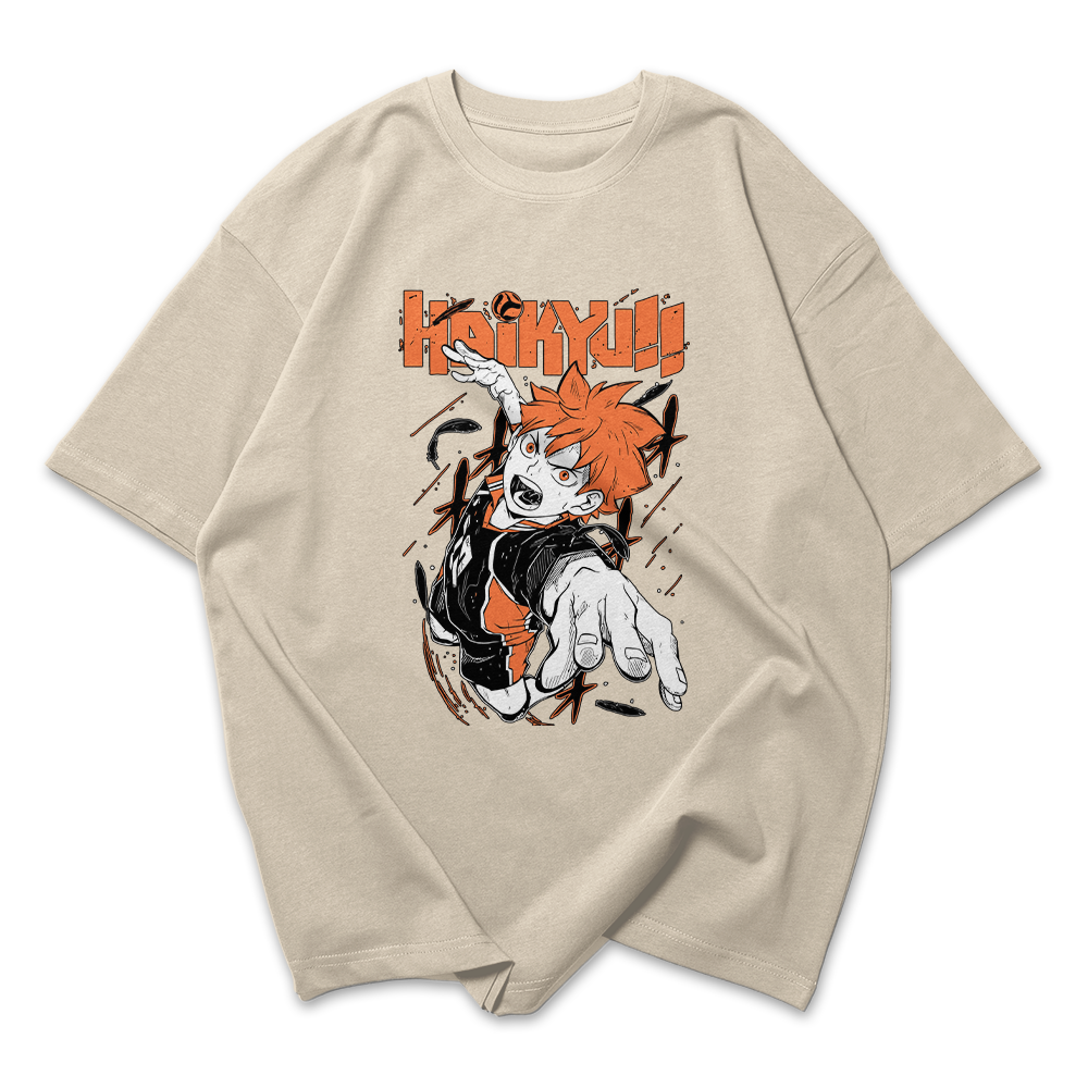 Camiseta Oversized Haikyu Fly Hight Graphic