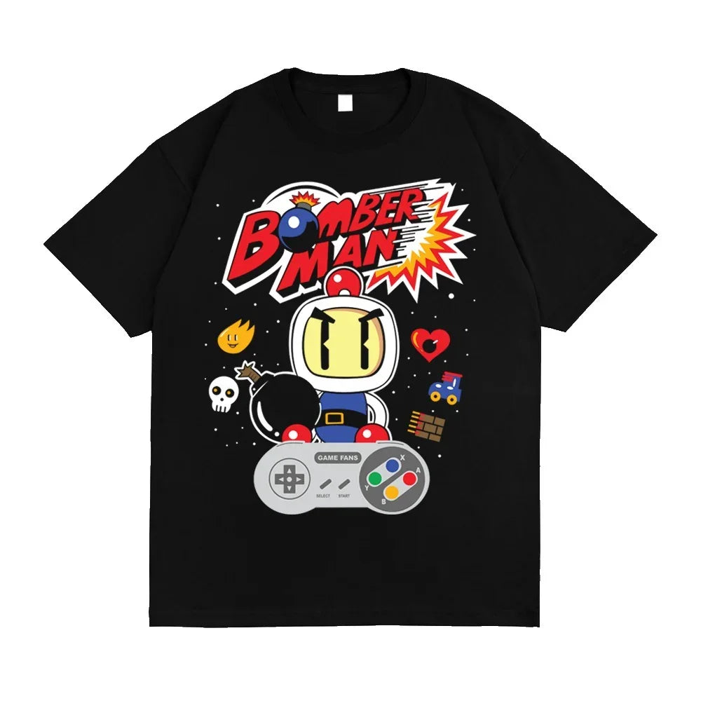 Camiseta Básica Unissex Bomber Man Video Game Retro