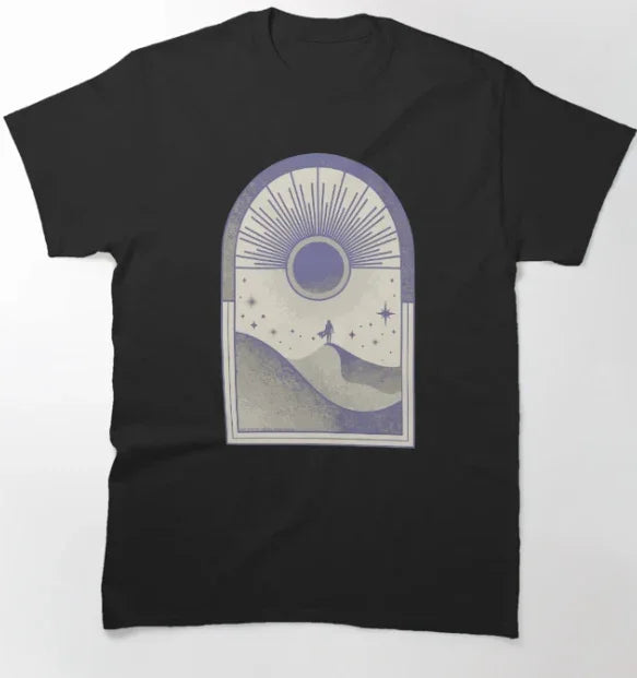 CAMISETA BASICA UNISEX Dune Arrakis Classic Desenho-preto