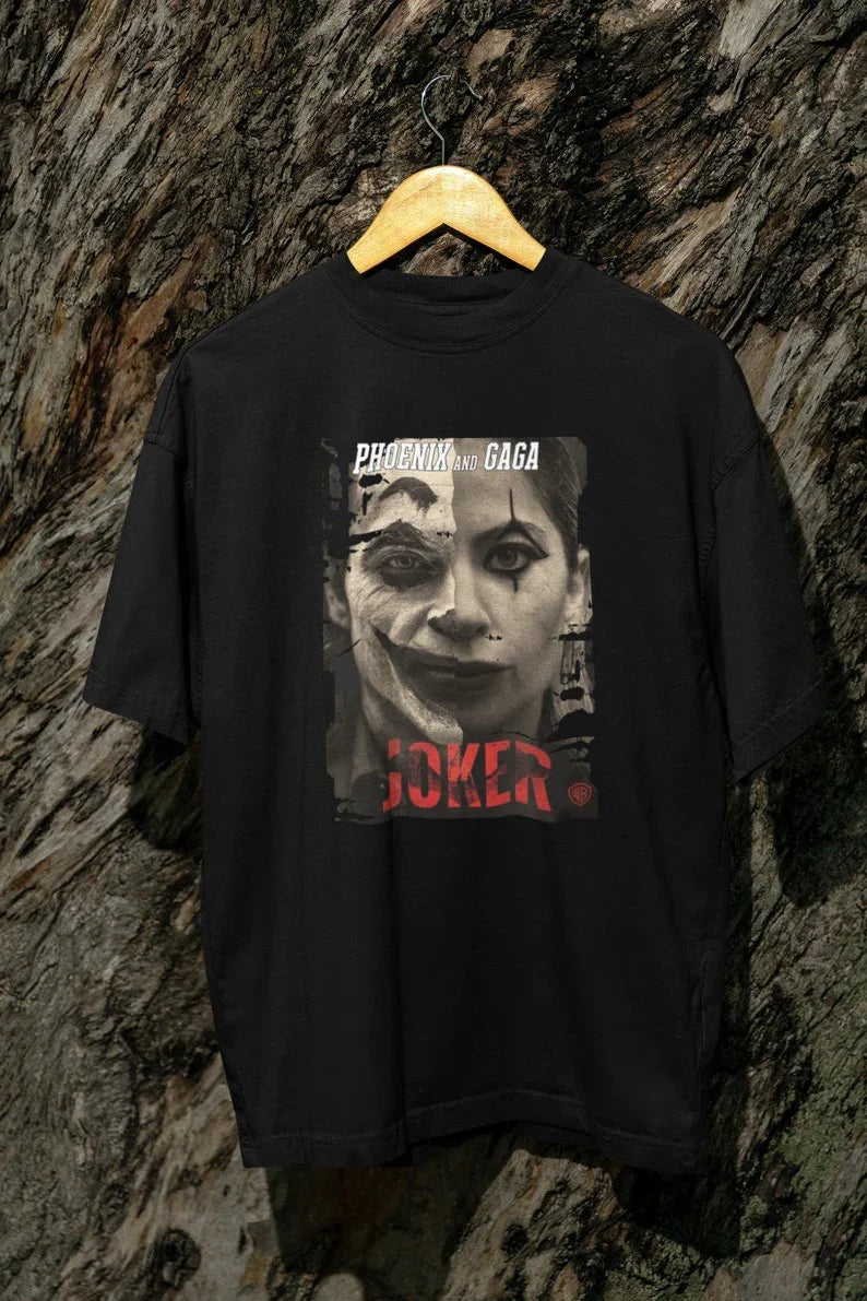 Camiseta Básica Unissex Joker 2 Folie À Deux Phoenix and Gaga Preto