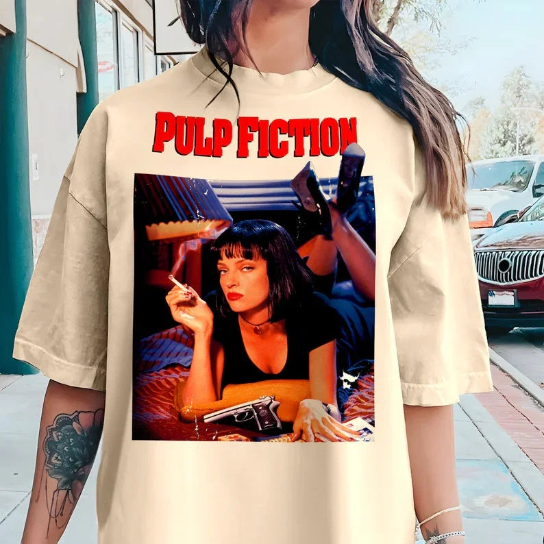 Camiseta Básica Unissex Pulp Fiction Movie Pérola