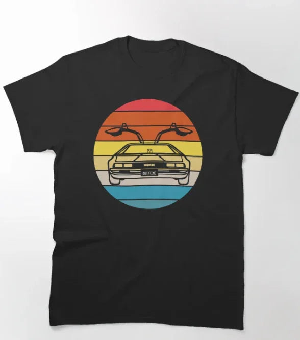 CAMISETA BASICA UNISEX De Volta para o Futuro Sunset Classic-preto